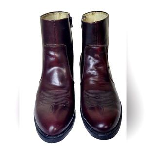 Men’s Durango side zip Black Cherry Dress Boots D8955 sz 8D